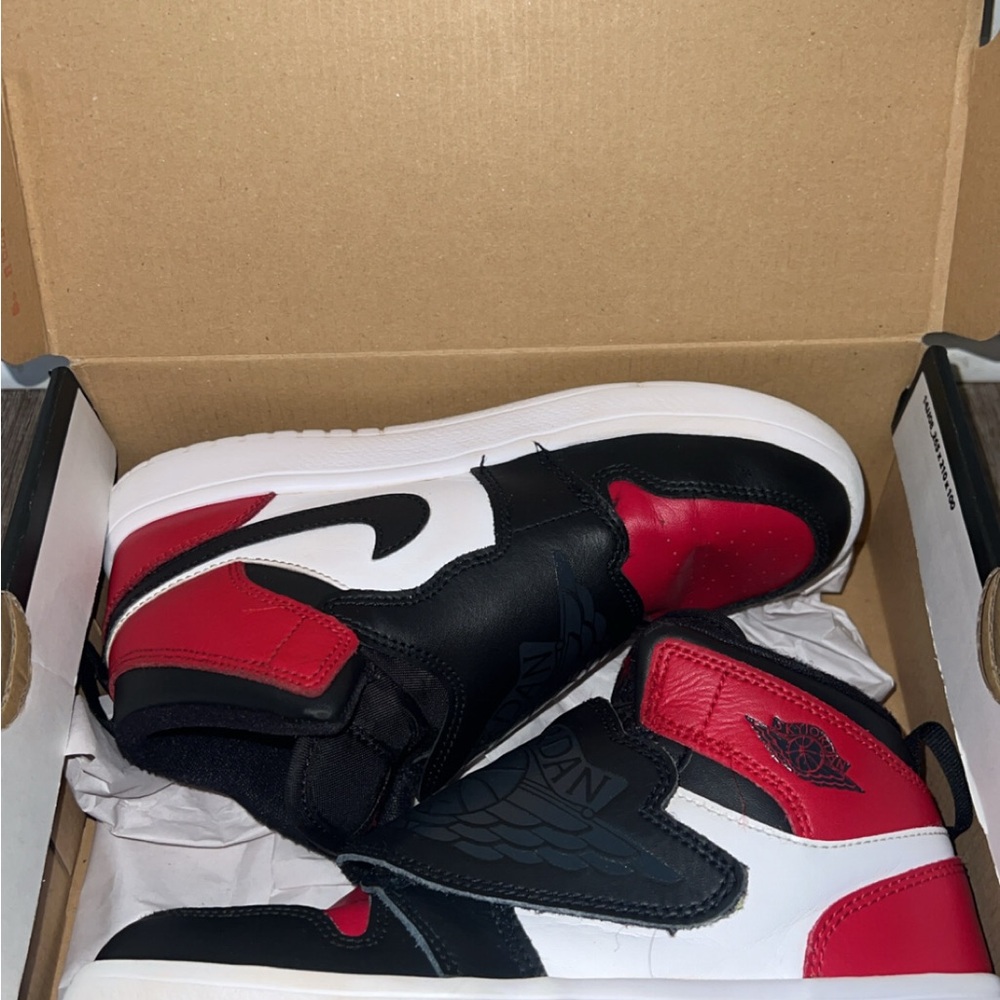 Jordan Sky 1 Black and Red Sneakers